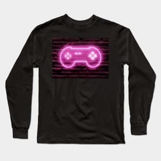 Neon Gaming Controller for Gamer Long Sleeve T-Shirt